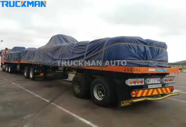 Transport of goods on flatbed trailers