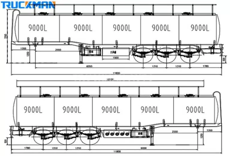 Diesel Tanker Trailer Design Drawing
