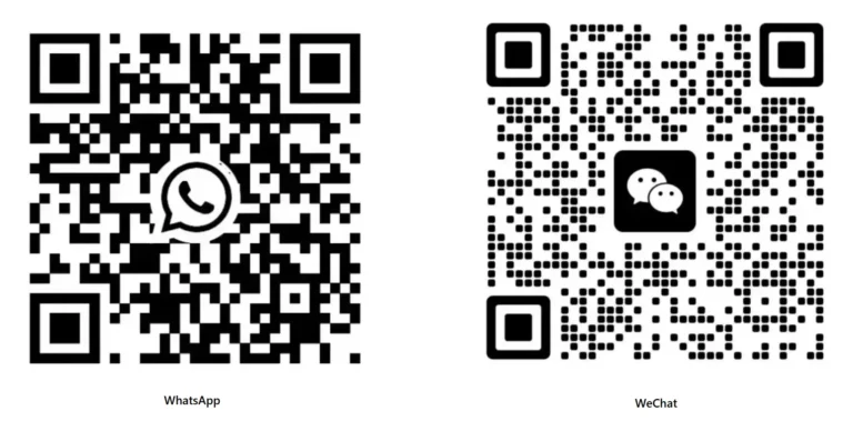 WhatsApp and WeChat QR codes