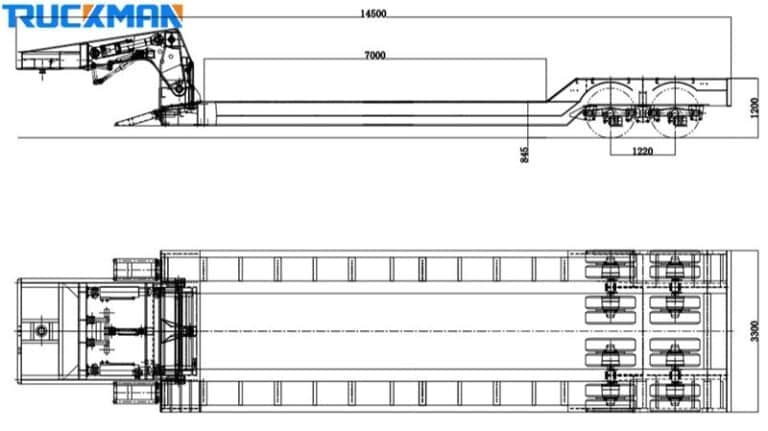 50 Ton Removable Gooseneck Trailer Design Drawing