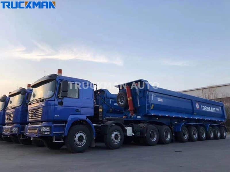 High-Capacity 100 Ton Semi Dump Trailers for Heavy-Duty Hauling