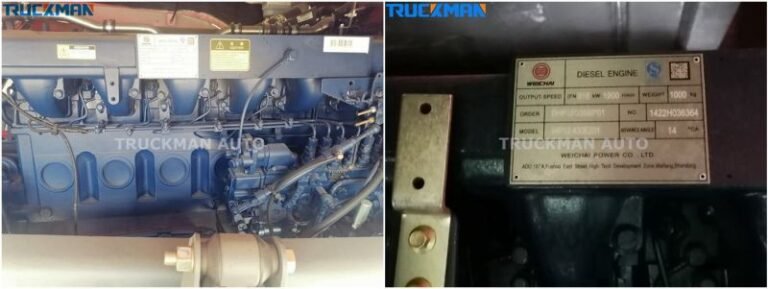 SINOTRUK HOWO 6x4 Tractor Truck Engine Close-up