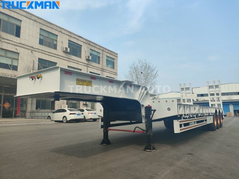 3 Axles 60T Low Bed Trailer To Ghana