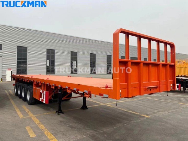 80T Flatbed Semi Trailer