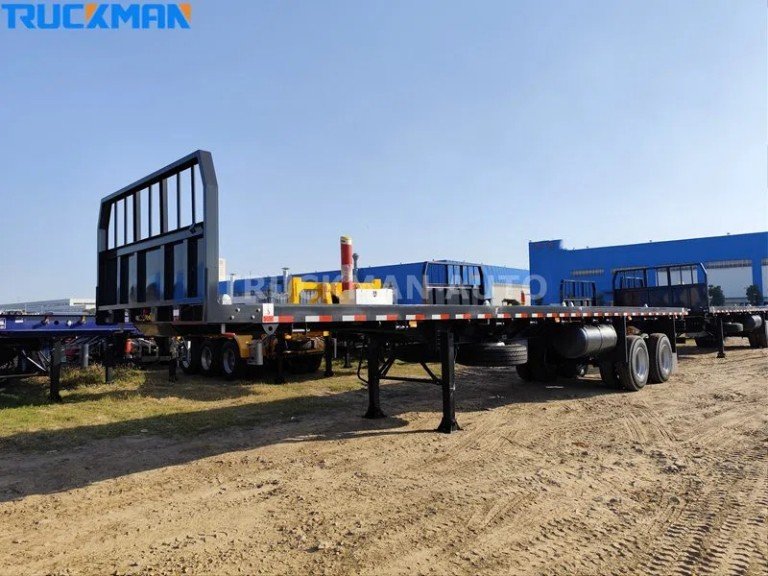 2 Axles 40T Flatbed Semi Trailer For Sale