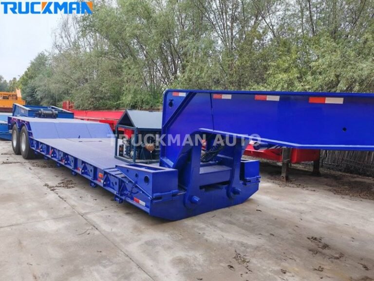 2 Axles Gooseneck Detachable Lowbed Trailer