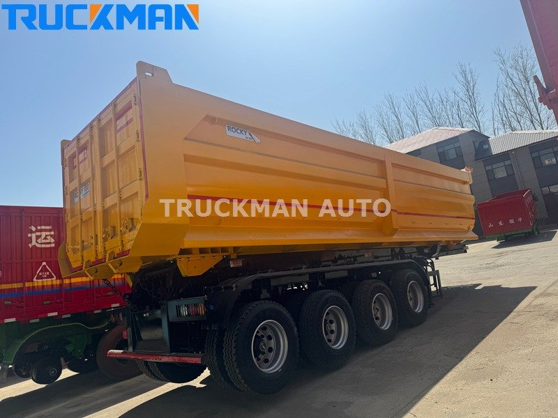 4 Axles 70 Tons Dump Semi Trailer 