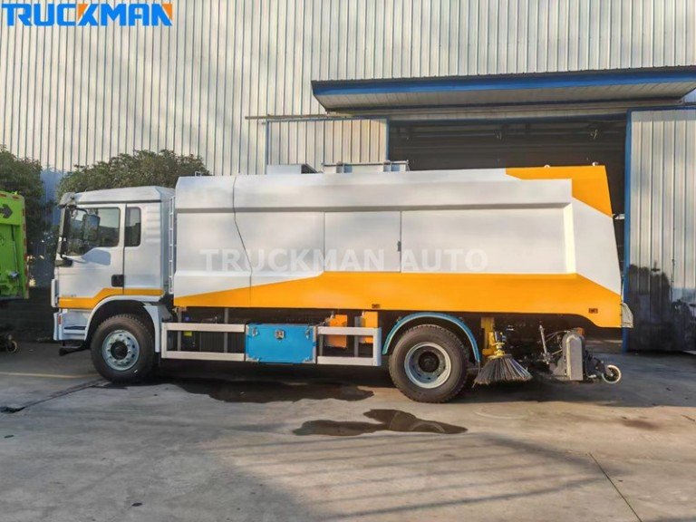 Dispositif de protection de camion balayeuse de route