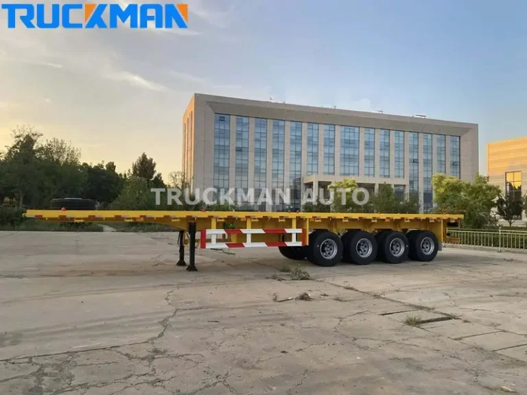 3 Units 4 Axles 70 Tons Flatbed Semi Trailer To Guinea