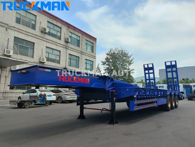 4 Units 3 Axles 70 Tons Lowbed Semi Trailer To Liberia