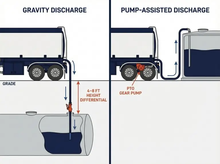 Gravity vs. Pump Discharge Comparison