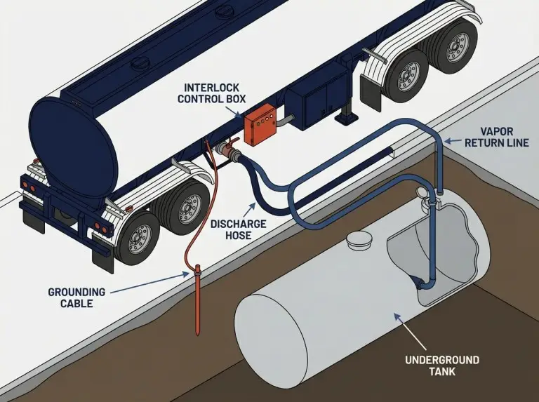 Vapor Recovery and Grounding at Delivery Site