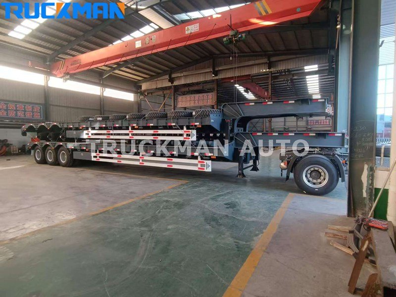 3 axles lowbed trailer