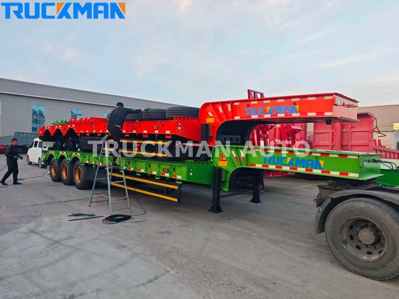 low bed trailer shipment