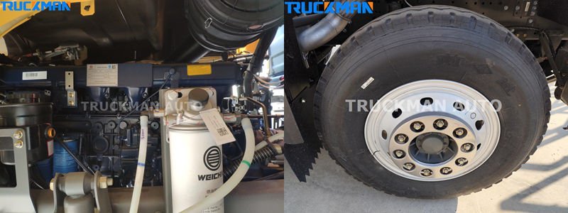 SHACMAN tire and engine