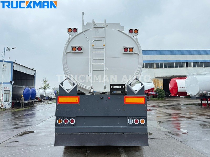 back of fuel tanker trailers