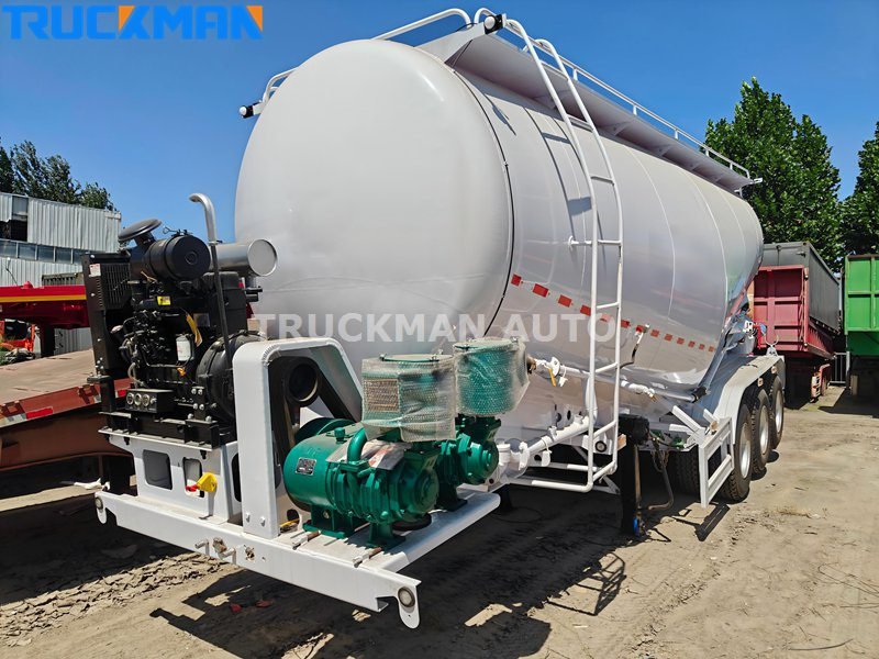 3 Axles 35 CBM Bulk Powder Tanker Trailer To Nigeria